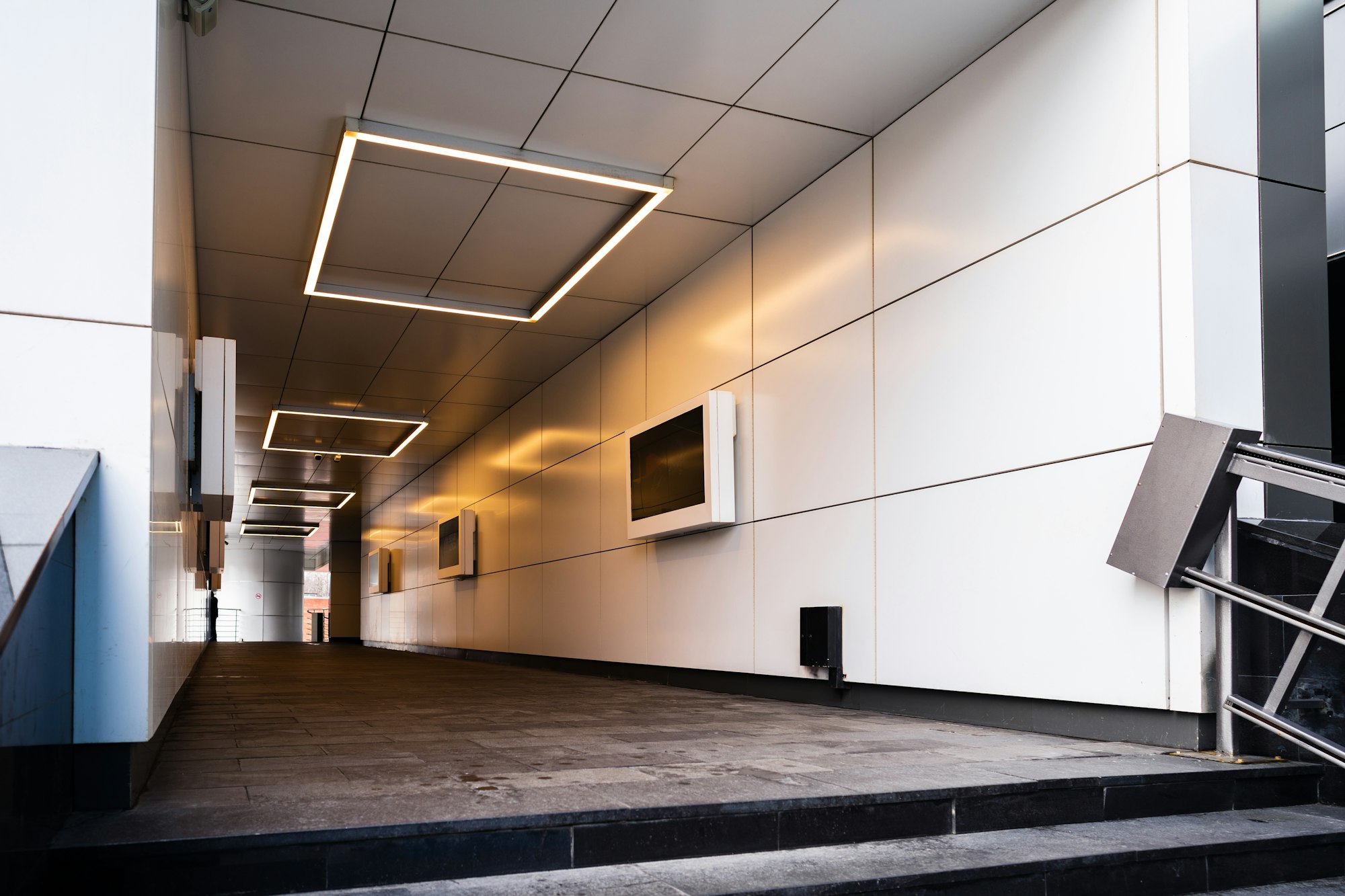 Entrance of the modern business city office building